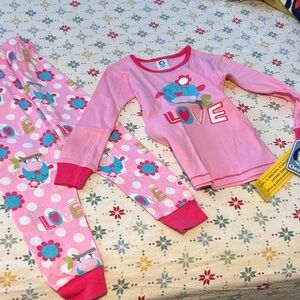 Gerber Pink and Blue Love Pajama Set